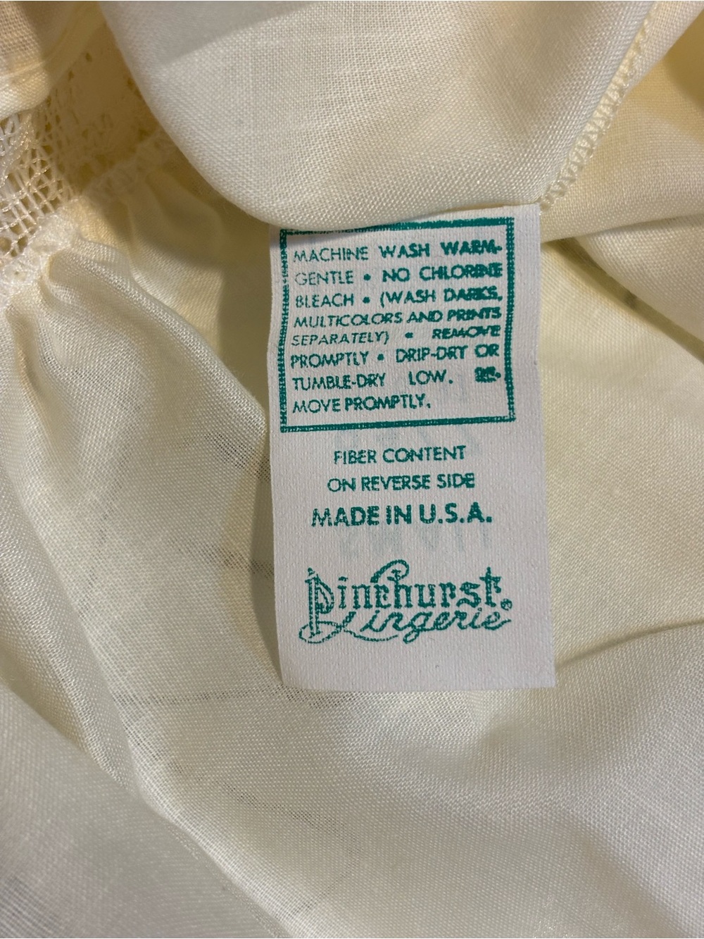 vintage Pinehurst Lingerie prairie-style sleepwear gown light yellow small - Picture 13 of 15